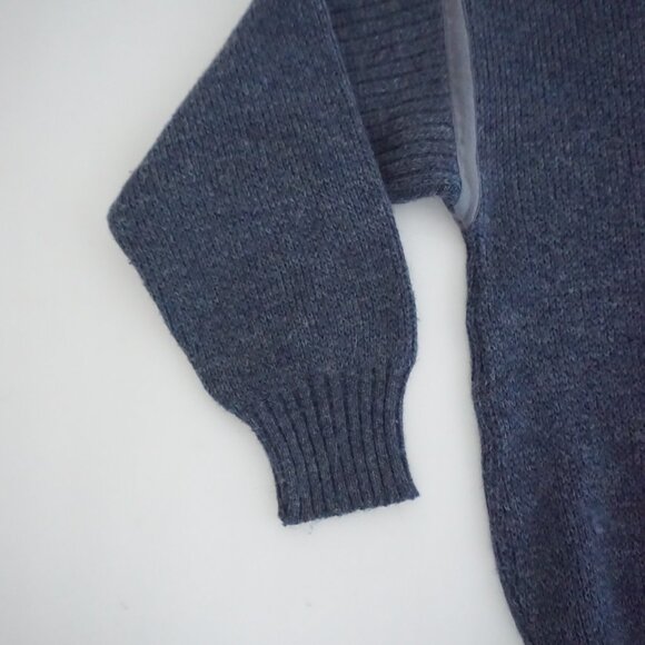 Vintage Chewitt Heather Blue Knit Sweater Minimalist Old Money Cabincore L - Picture 7 of 9